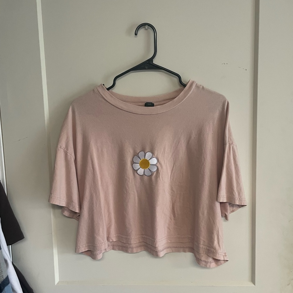 Wild Fable Pink Flower Crop Top